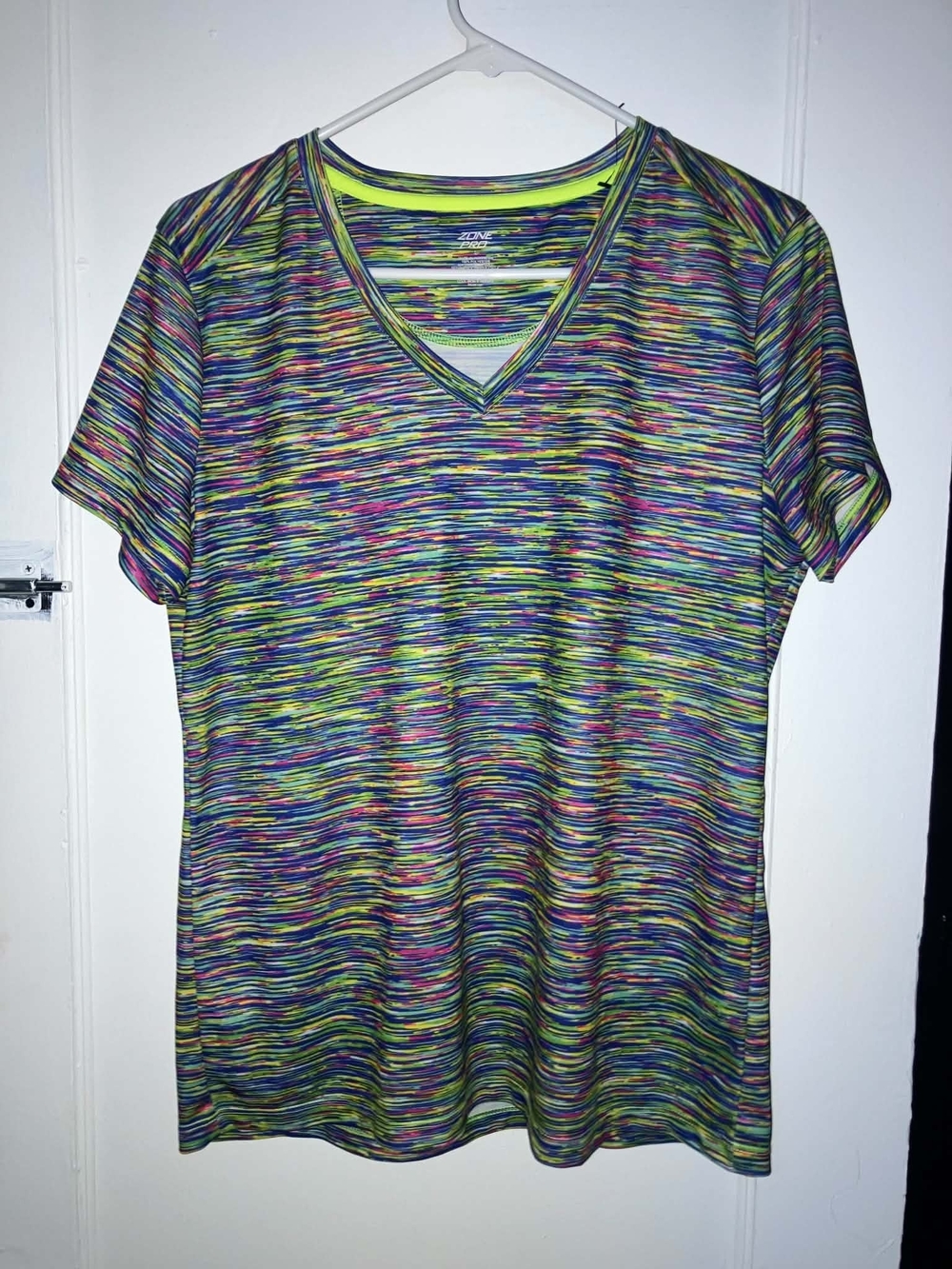 Zone Pro Short Sleeve V-Neck Top in Green, Blue, Pink, Yellow